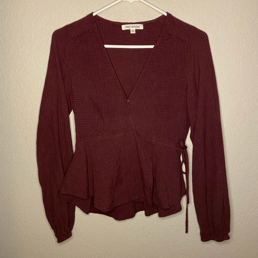 Burgundy Blouse